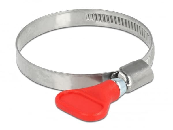 Delock - Hose clamp - lämplig för 40 - 60 mm hose - röd (paket om 5)