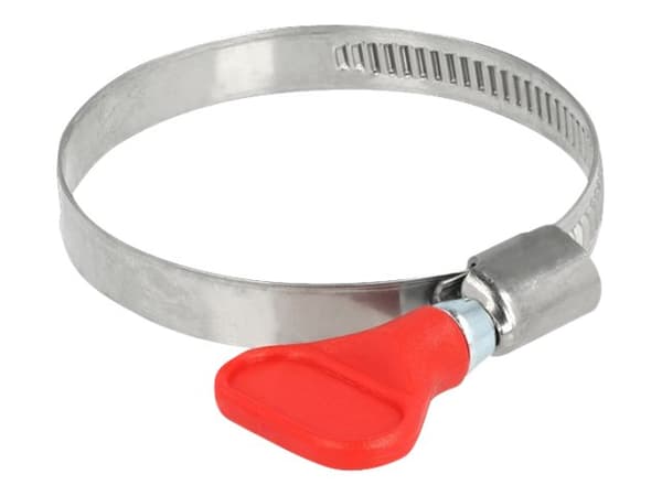 Delock - Hose clamp - lämplig för 40 - 60 mm hose - röd (paket om 5)