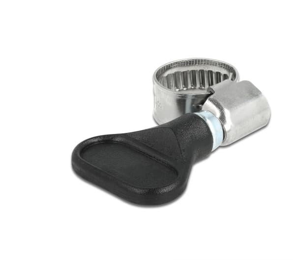 Delock - Hose clamp - lämplig för 8 - 12 mm hose - svart (paket om 5)