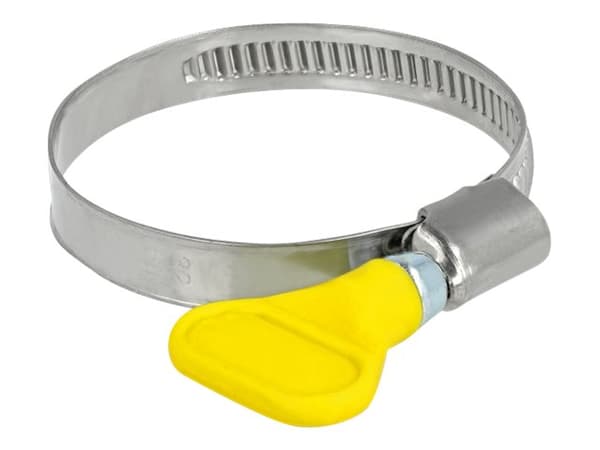DeLOCK 19517, Butterfly clamp, Keltainen, Muovi, Ruostumaton teräs, Muovipussi, 3,2 cm, 5 cm