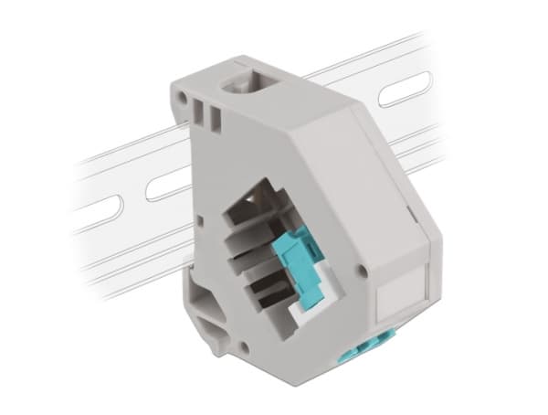 Delock - Monteringsadapter for kilejekk DIN-skinne - LC Duplex - akvamarin