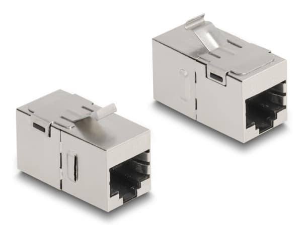 Delock - Trapetskopplare - RJ-45 (hona) - STP - CAT 6a (paket om 2)