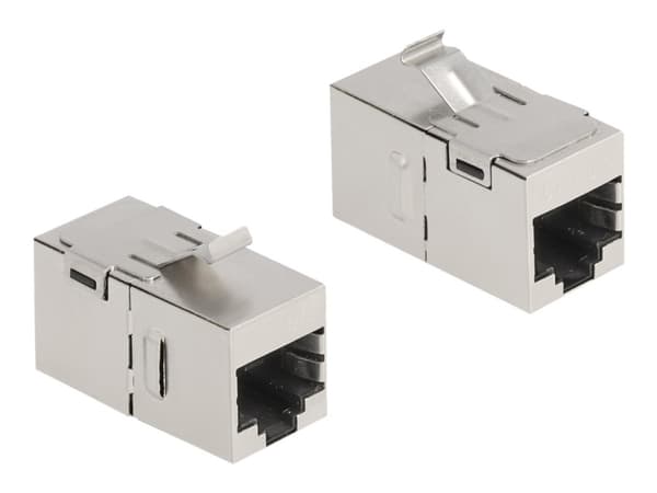 Delock - Trapetskopplare - RJ-45 (hona) - STP - CAT 6a (paket om 2)
