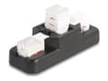 Miniatyrbild 1 av 5: Delock - Modular insert holder - keystone LSA set, with clip-on holder - CAT 6 - RJ-11, RJ-45 - svart