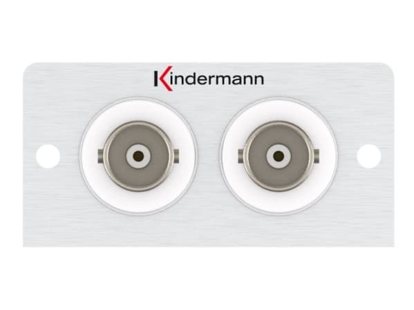 Kindermann 7444000538, 2 x BNC, 1 modul(er), aluminium, aluminium, 50 mm, 4,7 cm