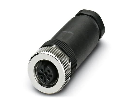 Phoenix Contact 1696439, M12, Svart, Rostfritt stål, Zink, Nickel, IP67, 250 V
