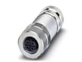Miniatyrbilde 1 av 2: Phoenix Contact 1507777, M12, Rustfritt stål, Zink, Nickel, IP67, 4 A