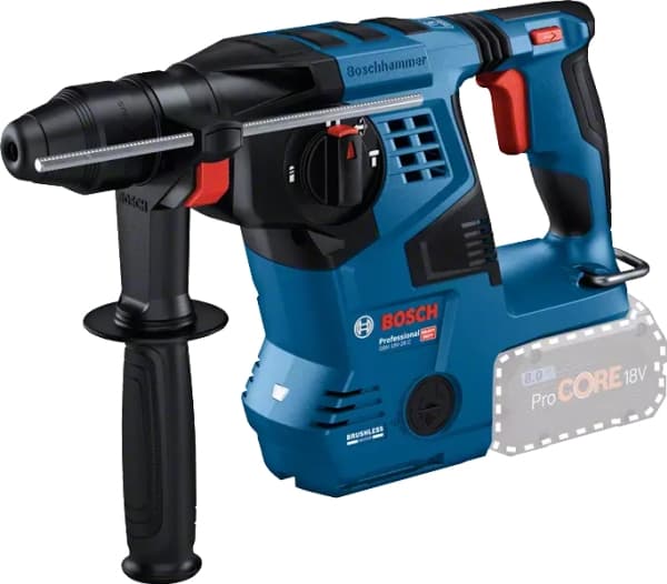Bosch GBH 18V-28 C, SDS Plus, Sort, Blå, Børsteløs motor, 2,8 cm, 3,3 J, 4220 bpm - SOLO