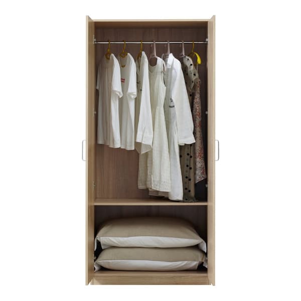 Klädskåp Bodolz garderob sonoma ek 176x80x52 cm [en.casa]