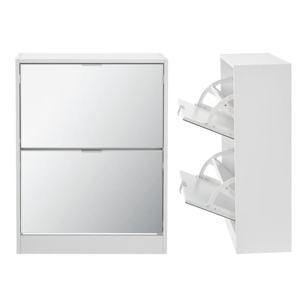 Skoskåp Kragerø 80x60x24 cm cm plats för 12 par skor vit [en.casa]