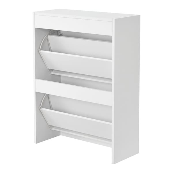 Skoskåp Kragerø 80x60x24 cm cm plats för 12 par skor vit [en.casa]