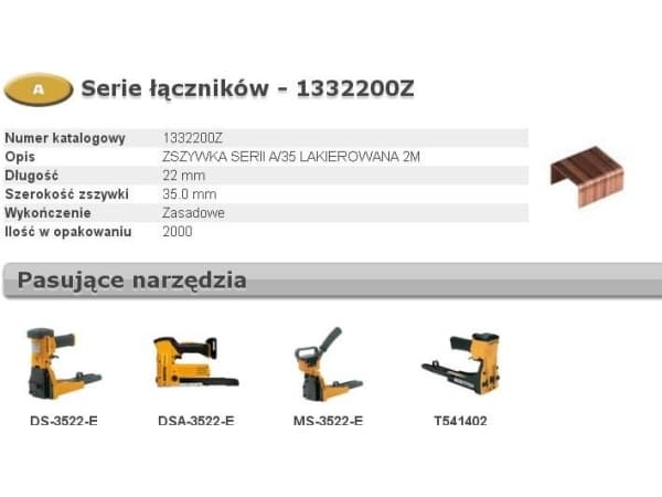Bostitch BOSTITCH niitit A 22mm 2000kpl KARTONGIN SULJETTAJALLE BCH1332200Z