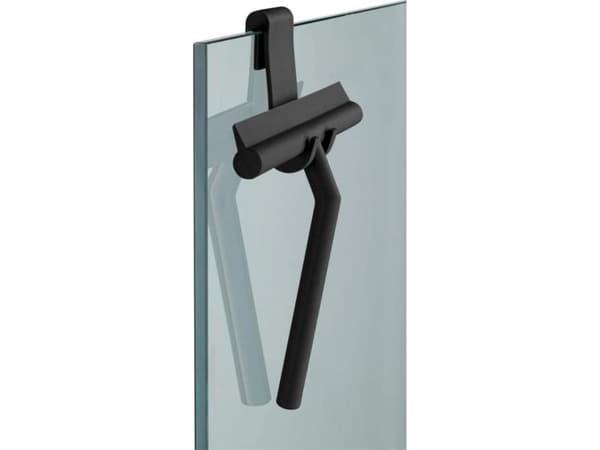 WENKO 24171100, Dusjnal med ett blad, Sort, Rustfritt stål, Silikon, 210 mm, 40 mm