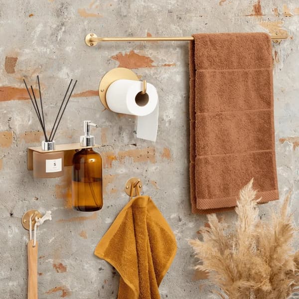Håndklædestang 60 cm messinglook