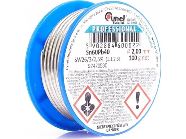 Mega Tin med kolofonium for lodding 2,0 mm spole 100g (60314)