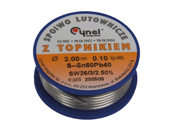 Mega Tin med kolofonium for lodding LC60 1,5mm, spole 100g (60313)