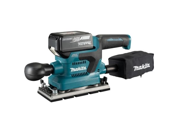 Makita DBO382Z, Båndsliper, Klemmer, Sort, Turkis, Børsteløs, 12000 RPM, 2 mm