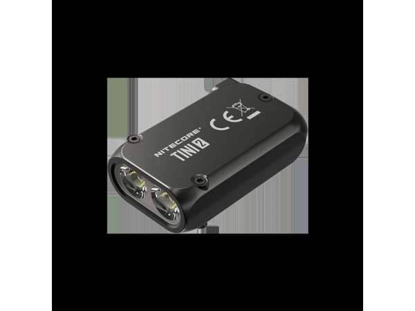 Nitecore TINI 2, Käsikokoinen taskulamppu, Musta, Polykarbonaatti (PC), Painikkeet, 1 m, IP54