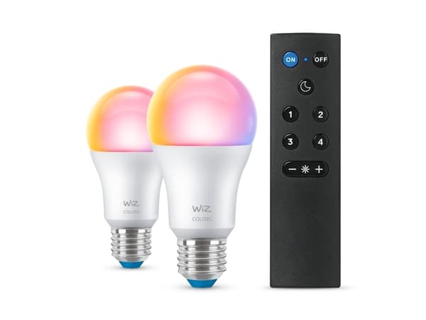 Wi-Fi BLE 60W A60 E27 E27 RGB 2PK + kaukosäädin