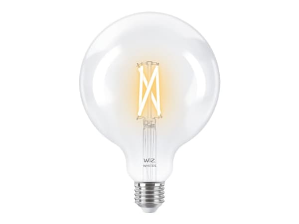 WiZ - LED-filamentlyspære - form: G125 - klar finish - E27 - 6.7 W (ekvivalent 60 W) - klasse A++ - kjølig hvitt / varmt hvitt lys - 2700-6500 K