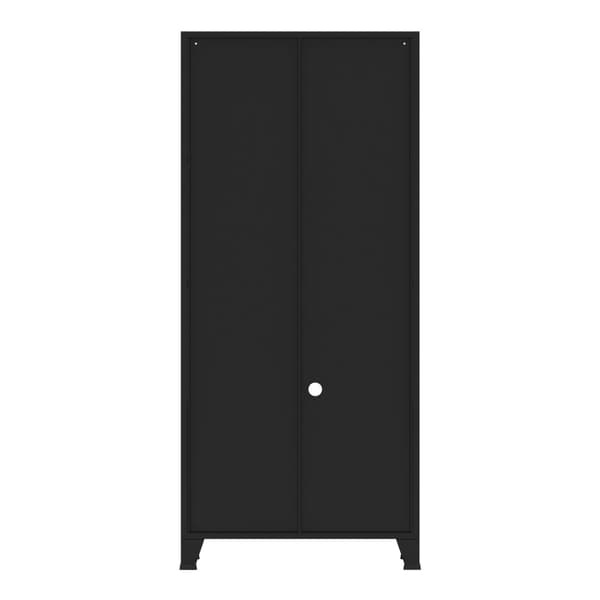 Bokhylla Hammarland med 2 lådor 180x80x40 cm svart [en.casa]