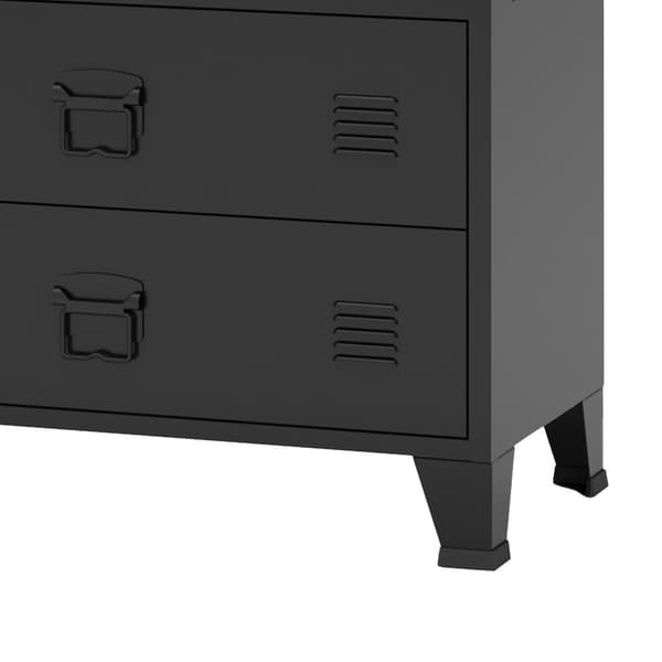 Bokhylla Hammarland med 2 lådor 180x80x40 cm svart [en.casa]