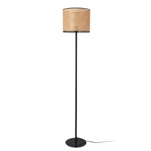 Golvlampa Helens 154xØ30 cm rottingkänsla beige metall [lux.pro]