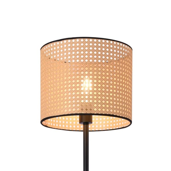 Golvlampa Helens 154xØ30 cm rottingkänsla beige metall [lux.pro]