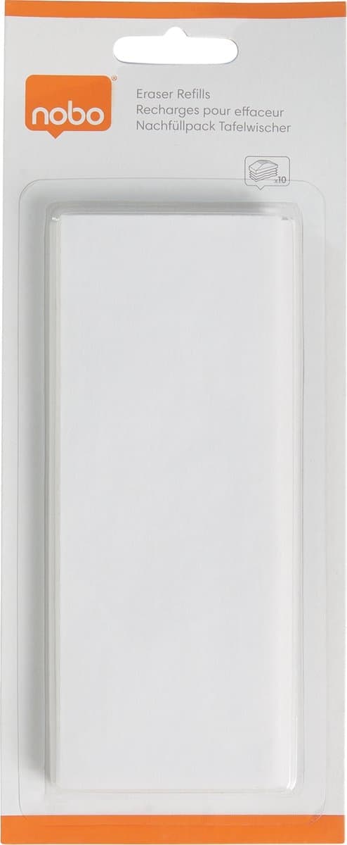 Nobo Magnetic Whiteboard Eraser Refill - 10 stk