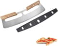 Pikkukuva 1 / 3: Pizza Pro Cradle Knife – pizzaleikkuri, ihanteellinen pienille Flammkuchenin pizzamäärille – ruostumaton teräs, puu (kumipuu), PP, ST