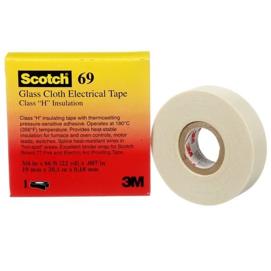 3M ET6919X33 - 12 stykker - Hvid - 600 V - UL certificeret - Mil-I-19166C - CSA certificeret - RoHS 2011/65/EU kompatibel - 33 m - 19 mm (ET6919X33)