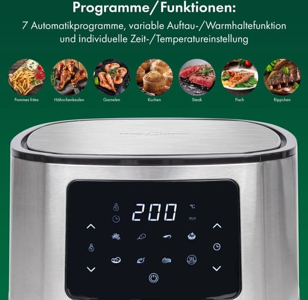 ProfiCook FR 1239 H - Varmluftfrituregryde - Airfryer - 5,5 liter - 1400W