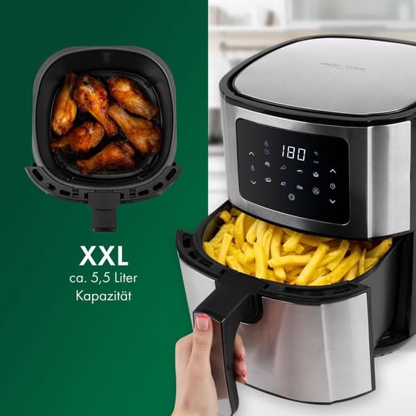 ProfiCook FR 1239 H - Varmluftfrituregryde - Airfryer - 5,5 liter - 1400W