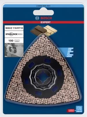 Bosch Expert MAVZ 116 RT10 - hiomalevy - havupuulle, lehtipuulle - Starlock Max - Delta - karkeuskoko: 100 - 116 mm x 109 mm