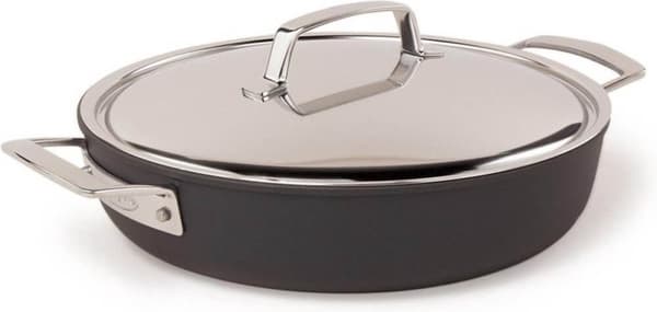 Demeyere Alu Pro 5 Duraslide Titanium Cooking Pan Low med lock i rostfritt stål, 28cm