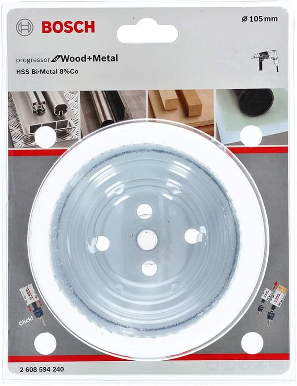 Bosch 2608594240 hålsåg 105mm för trä/metall (2608594240)