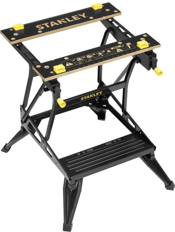 Stanley STST83400-1 Stanley Workmate med Bambus bordplade og dobbelt arbejdshøjde, bæreevne op til 250 kg (BxHxD) 61,2