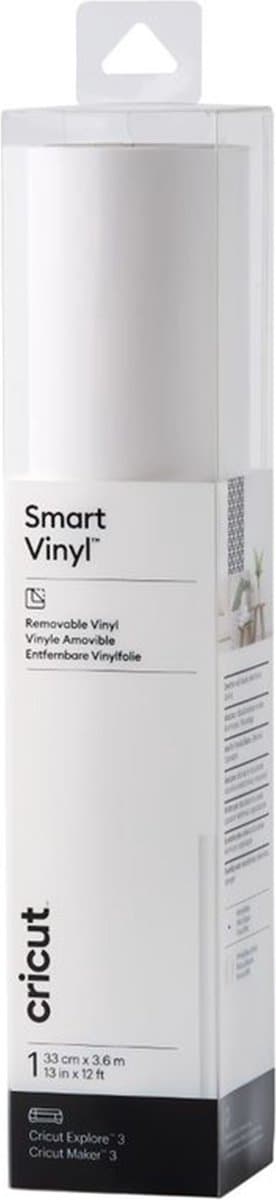 Cricut Smart Vinyl Aftagelig 33x366 cm 1 ark (hvid)