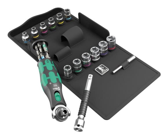 Wera 05004284001, Hylssats, 1/4", Metrisk, 12 huvuden, 6,7,8,9,10,11,12,13,14,15,16,17 mm, TX10, TX15, TX20, TX25