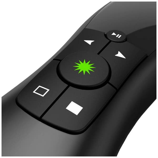 Hama Greenlight-Pointer, 4in1 Trådlös Presentationskontroll inkl. laserpekare, integrerad display