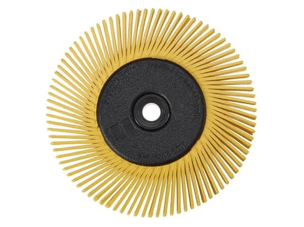 Scotch-BriteTM Harjakset Radialbørste BB-ZB P80, 150 mm x 12 mm, Gul, PN27606