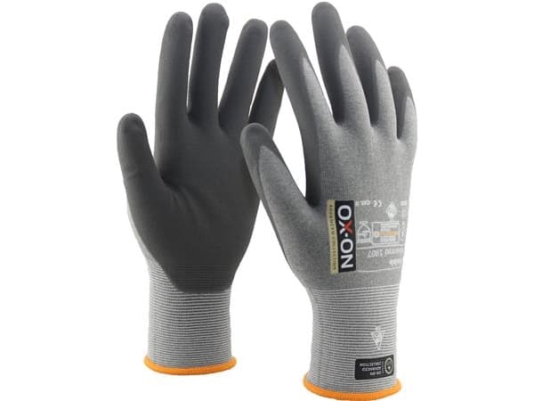 OX-ON Flexible Advanced 1907 käsineet, erittäin kestävät, ESD-hyväksytyt, erinomainen istuvuus, koko 8