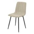 Miniatyrbild 3 av 7: Stol Elsern set om 2 beige textil stål 89x43x51 cm [en.casa]