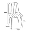Miniatyrbild 4 av 7: Stol Elsern set om 2 beige textil stål 89x43x51 cm [en.casa]