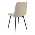 Miniatyrbild 6 av 7: Stol Elsern set om 2 beige textil stål 89x43x51 cm [en.casa]