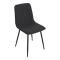 Miniatyrbild 5 av 7: Stol Elsern set om 2 svart textil stål 89x43x51 cm [en.casa]