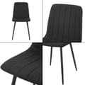 Miniatyrbild 7 av 7: Stol Elsern set om 2 svart textil stål 89x43x51 cm [en.casa]