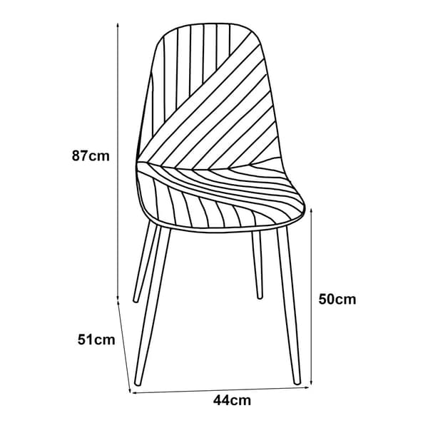 Stol Köfering set om 2 ljusgrå stål 87x44x51 cm [en.casa]
