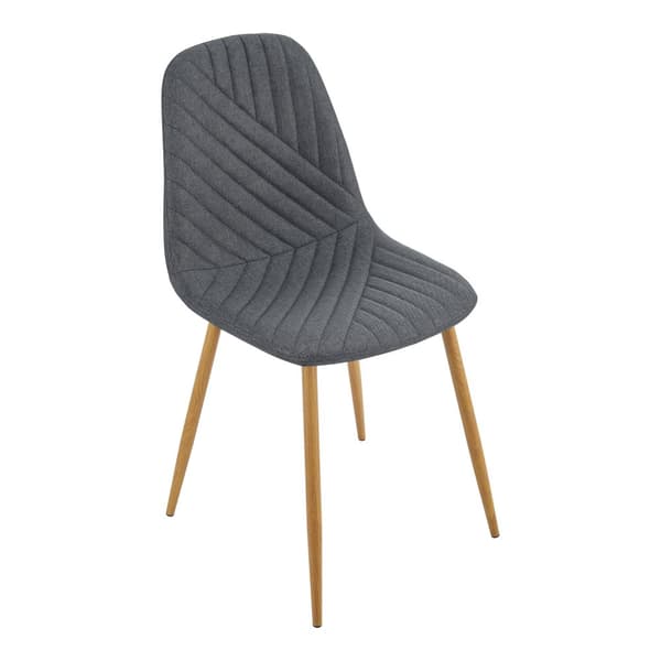 Stol Köfering set om 2 ljusgrå stål 87x44x51 cm [en.casa]