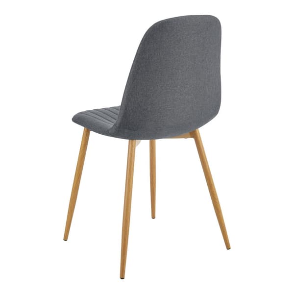 Stol Köfering set om 2 ljusgrå stål 87x44x51 cm [en.casa]